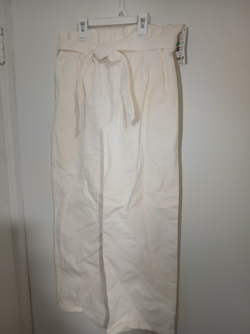 Carter's Cream Paperbag Waist Dressy Pants with Tie